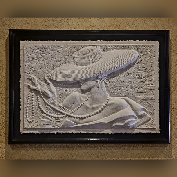 Vintage Alexsander Danel Cast Paper Relief Sculpture~ “Sophisticated Lady V” - Picture 2 of 8